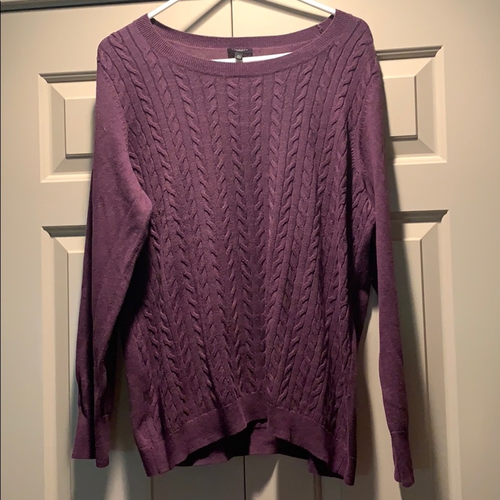 Talbots Purple Cotton Sweater